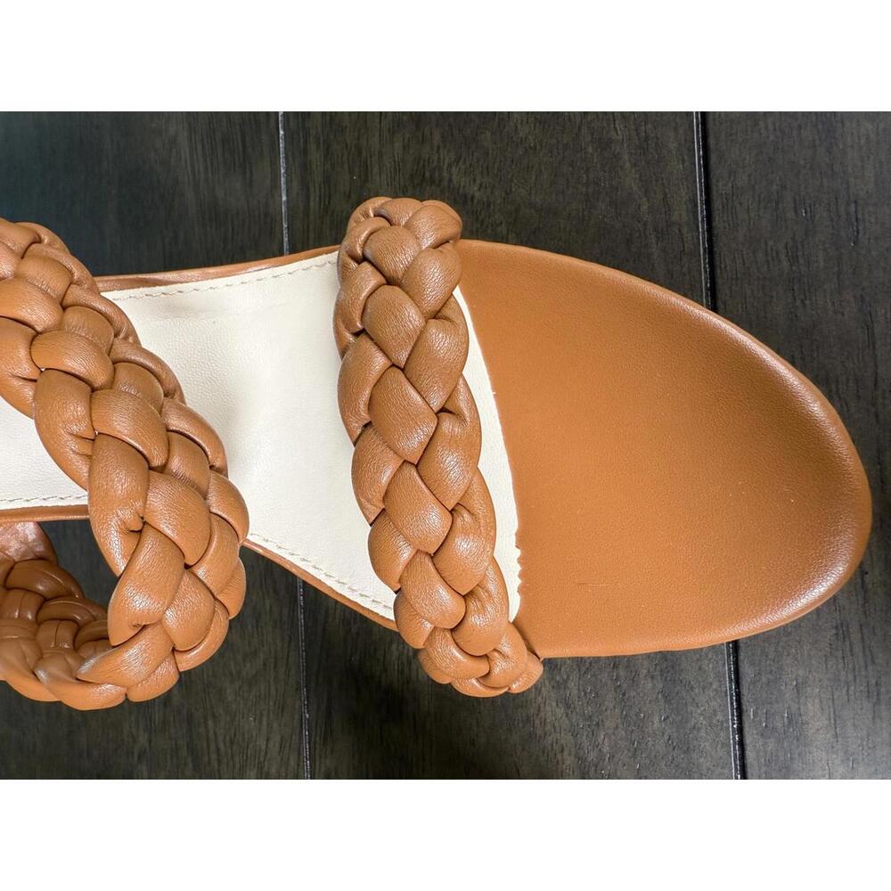 Heels Charm Women's Woven Chunky Block Heeled Sandal Brown, Size 9 NWT - Picture 9 of 10